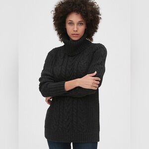 gap women's cable knit turtleneck tunic